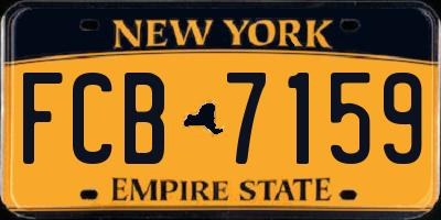 NY license plate FCB7159