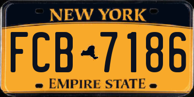 NY license plate FCB7186