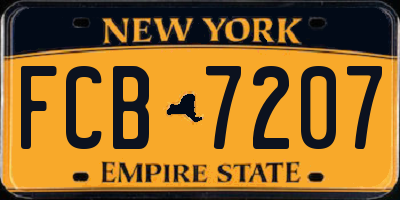 NY license plate FCB7207