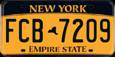 NY license plate FCB7209