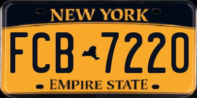 NY license plate FCB7220