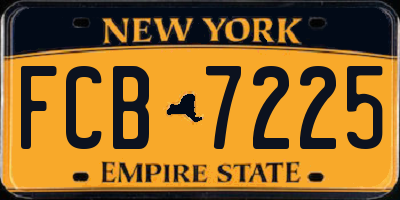 NY license plate FCB7225