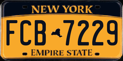 NY license plate FCB7229