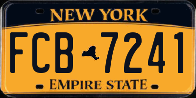 NY license plate FCB7241