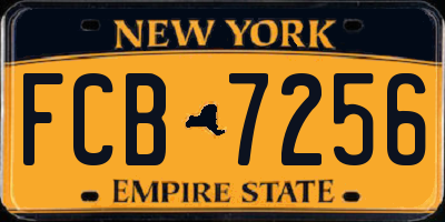 NY license plate FCB7256