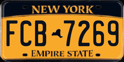NY license plate FCB7269