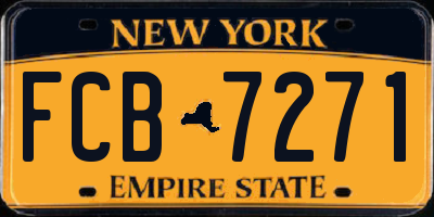 NY license plate FCB7271