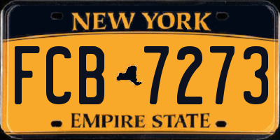 NY license plate FCB7273