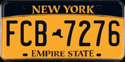 NY license plate FCB7276