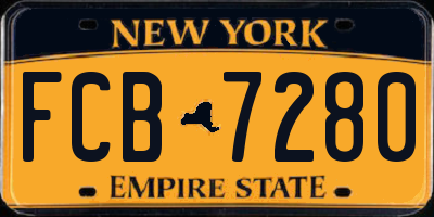 NY license plate FCB7280