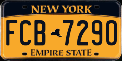 NY license plate FCB7290