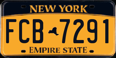 NY license plate FCB7291