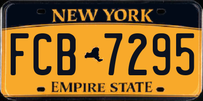 NY license plate FCB7295