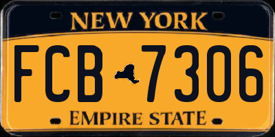 NY license plate FCB7306