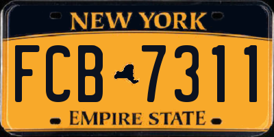 NY license plate FCB7311