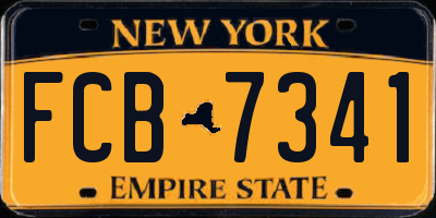 NY license plate FCB7341