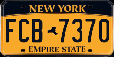 NY license plate FCB7370