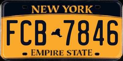 NY license plate FCB7846