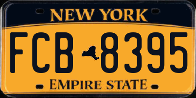 NY license plate FCB8395