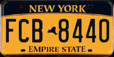 NY license plate FCB8440