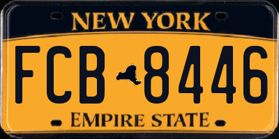 NY license plate FCB8446