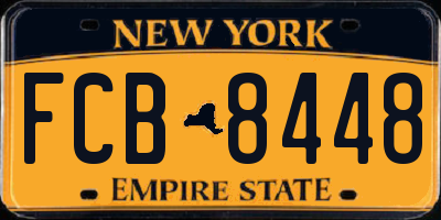 NY license plate FCB8448