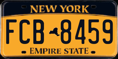 NY license plate FCB8459
