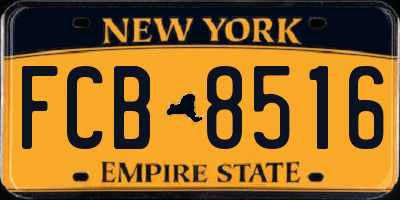 NY license plate FCB8516