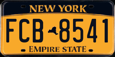NY license plate FCB8541