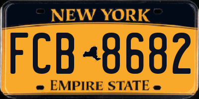 NY license plate FCB8682
