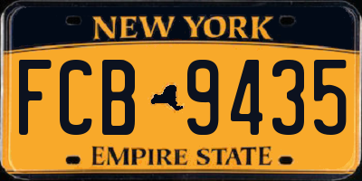 NY license plate FCB9435