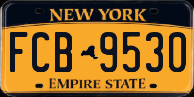 NY license plate FCB9530