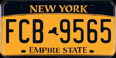 NY license plate FCB9565