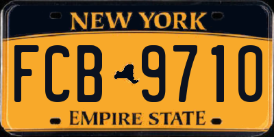 NY license plate FCB9710