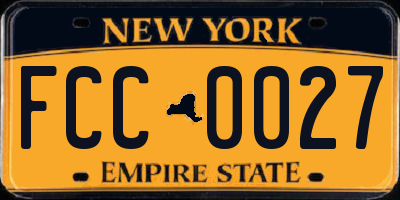 NY license plate FCC0027