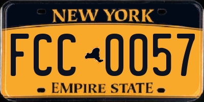 NY license plate FCC0057