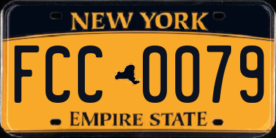 NY license plate FCC0079