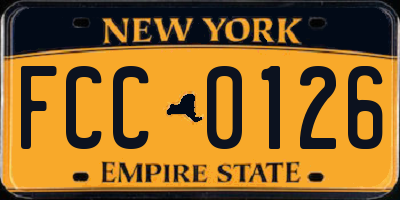 NY license plate FCC0126
