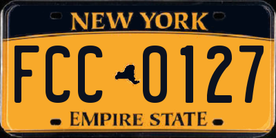 NY license plate FCC0127
