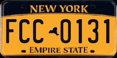 NY license plate FCC0131