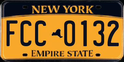 NY license plate FCC0132