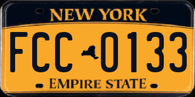 NY license plate FCC0133