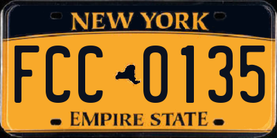 NY license plate FCC0135