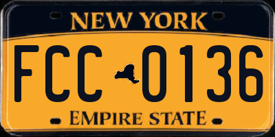 NY license plate FCC0136