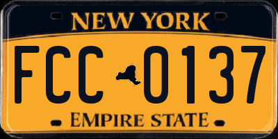 NY license plate FCC0137