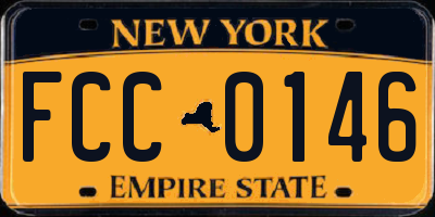 NY license plate FCC0146