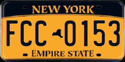 NY license plate FCC0153