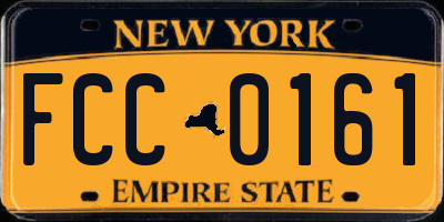 NY license plate FCC0161
