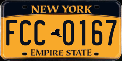 NY license plate FCC0167
