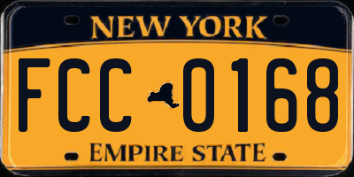 NY license plate FCC0168